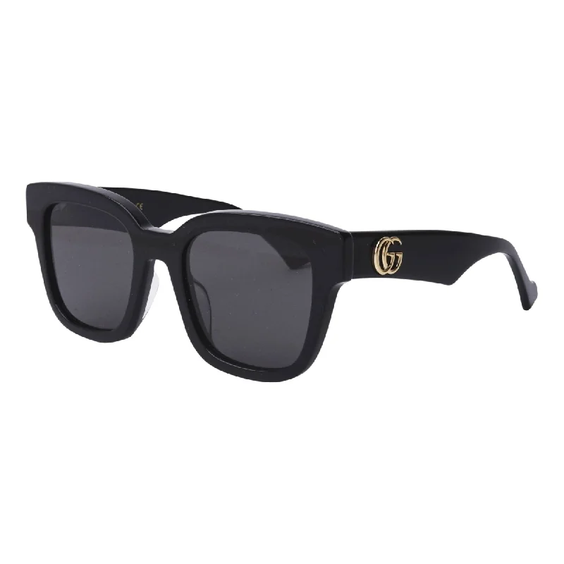 Diamond strap watches-Gucci Women's Sunglasses Fall Winter Black Grey Nylon Nylon GG0998S 001