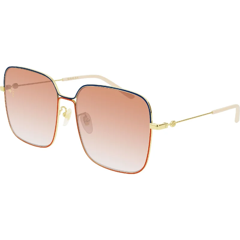 Handcrafted watches-Gucci Women's Sunglasses Spring Summer 2019 Gold Orange Nylon Nylon Gradient GG0443S 005