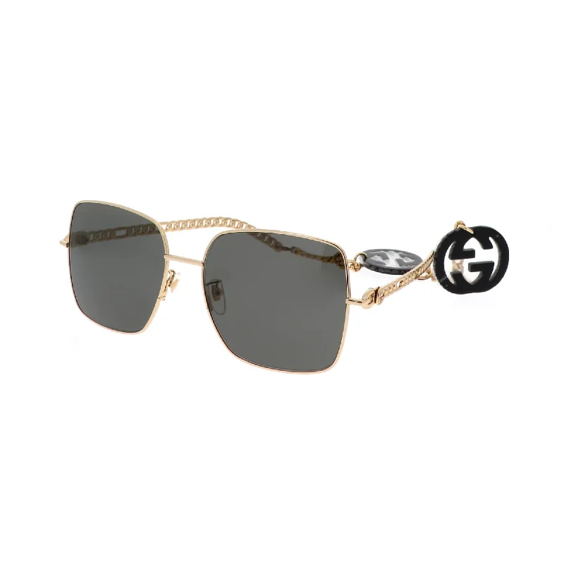 Light rim watches-Gucci Women's Sunglasses Spring Summer 2020 Gold Grey Nylon Nylon GG0724S 001