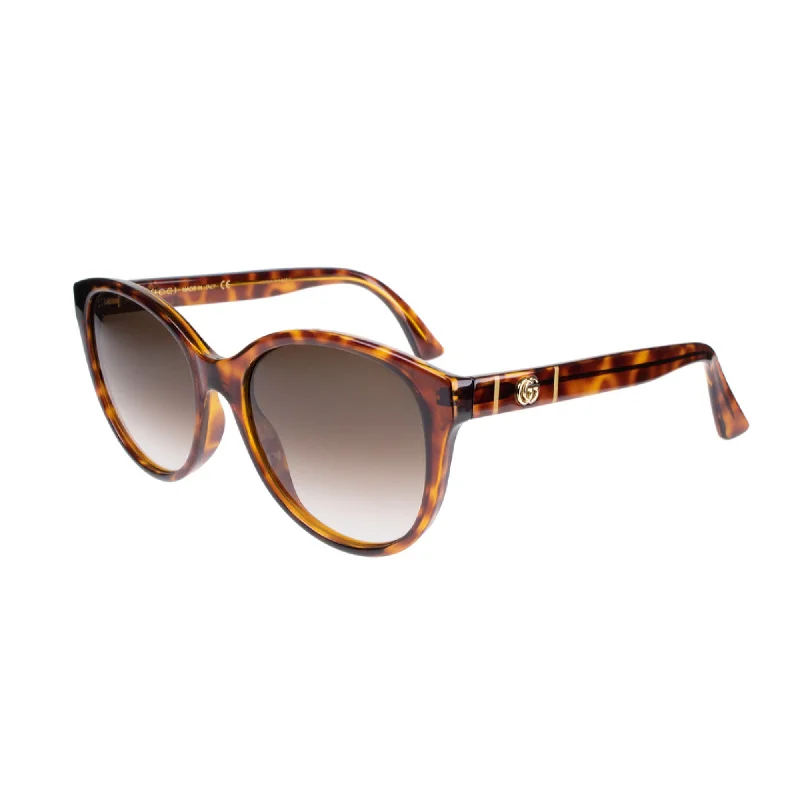 Old leather watches-Gucci Women's Sunglasses Spring Summer 2020 Havana Brown CR 39 CR 39 Gradient GG0631S 002