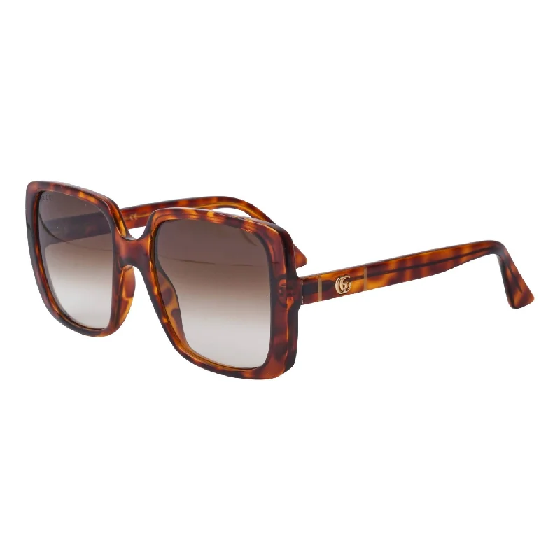 Topaz bezel watches-Gucci Women's Sunglasses Spring Summer 2020 Havana Brown CR 39 CR 39 Gradient GG0632S 002