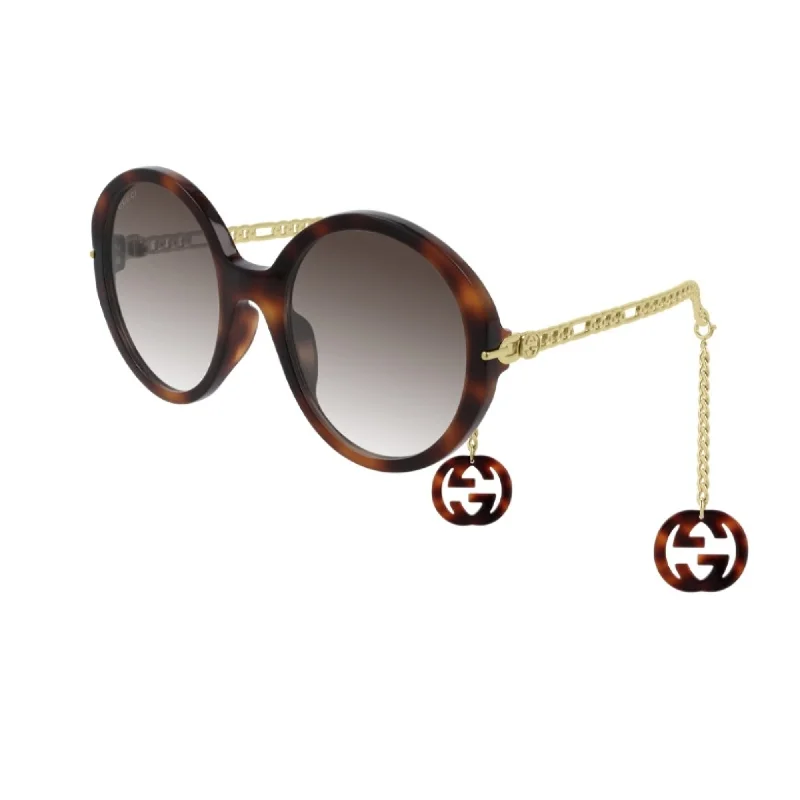 Thin band watches-Gucci Women's Sunglasses Spring Summer 2020 Havana Brown Nylon Nylon Gradient GG0726S 002