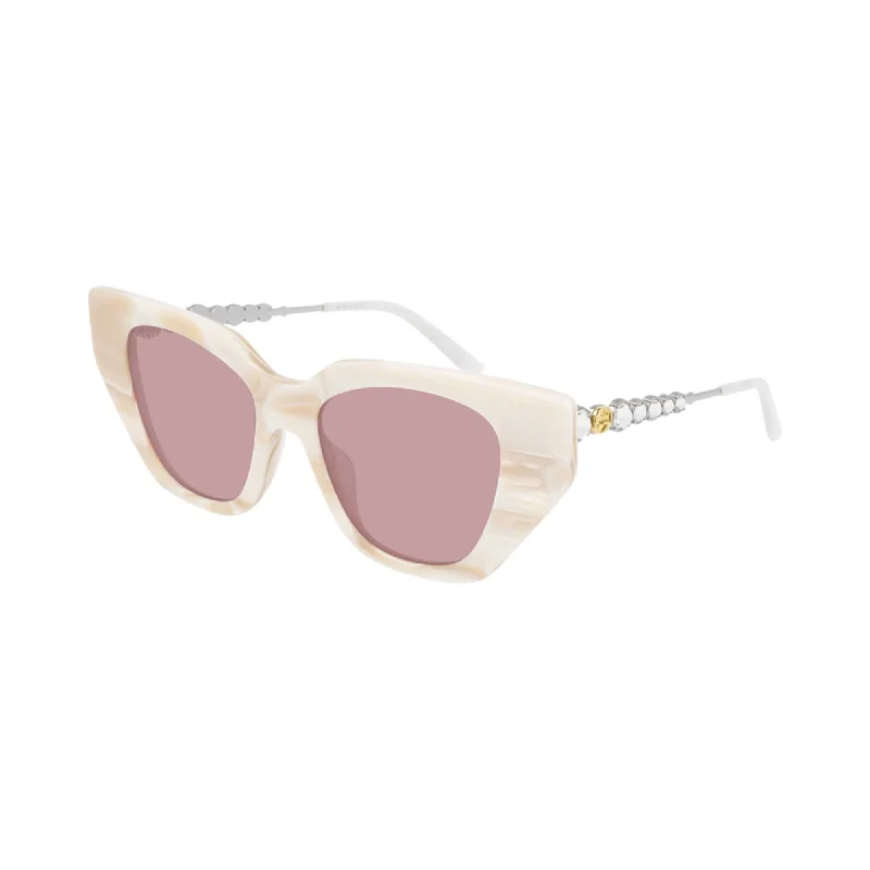 Pure round watches-Gucci Women's Sunglasses Spring Summer 2020 White Pink Nylon Nylon GG0641S 004