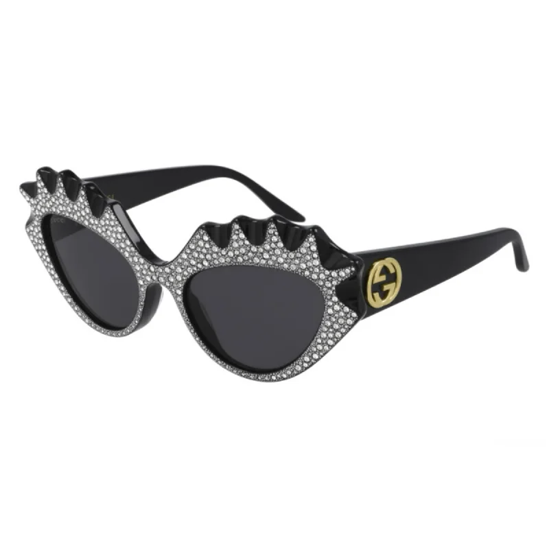 Fine mesh watches-Gucci Women's Sunglasses Spring Summer 2021 Black Grey Nylon Nylon GG0781S 003