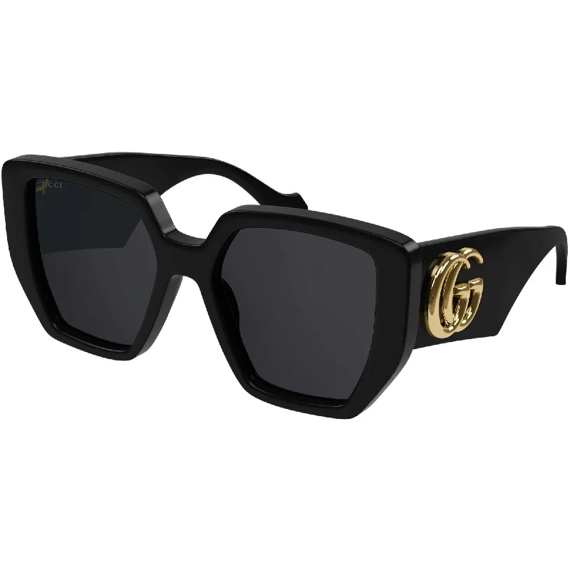 Fused metal watches-Gucci Women's Sunglasses Spring Summer 2021 Black Grey Nylon Nylon GG0956S 003