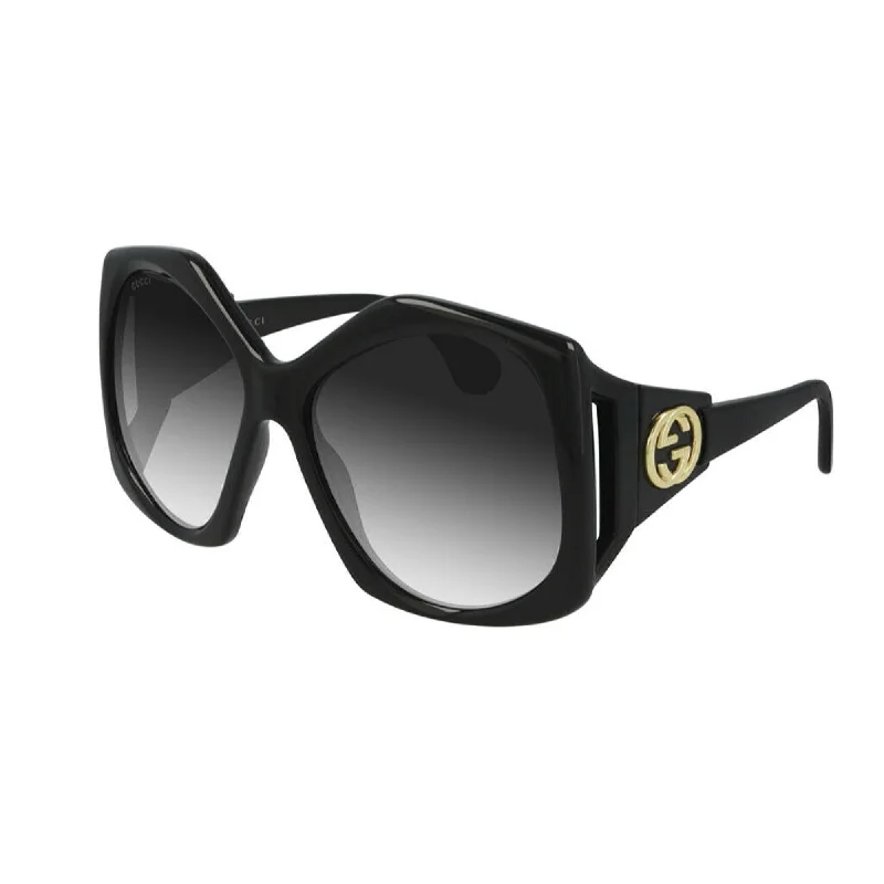 Digital bold watches-Gucci Women's Sunglasses Spring Summer 2021 Black Grey Nylon Nylon Gradient GG0875S 001