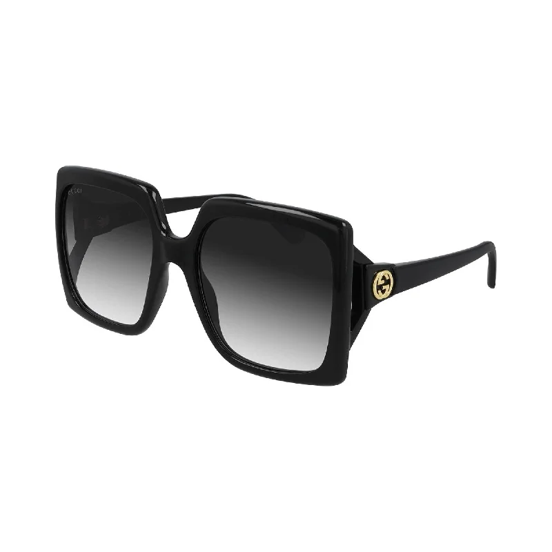 Carved case watches-Gucci Women's Sunglasses Spring Summer 2021 Black Grey Nylon Nylon Gradient GG0876S 001