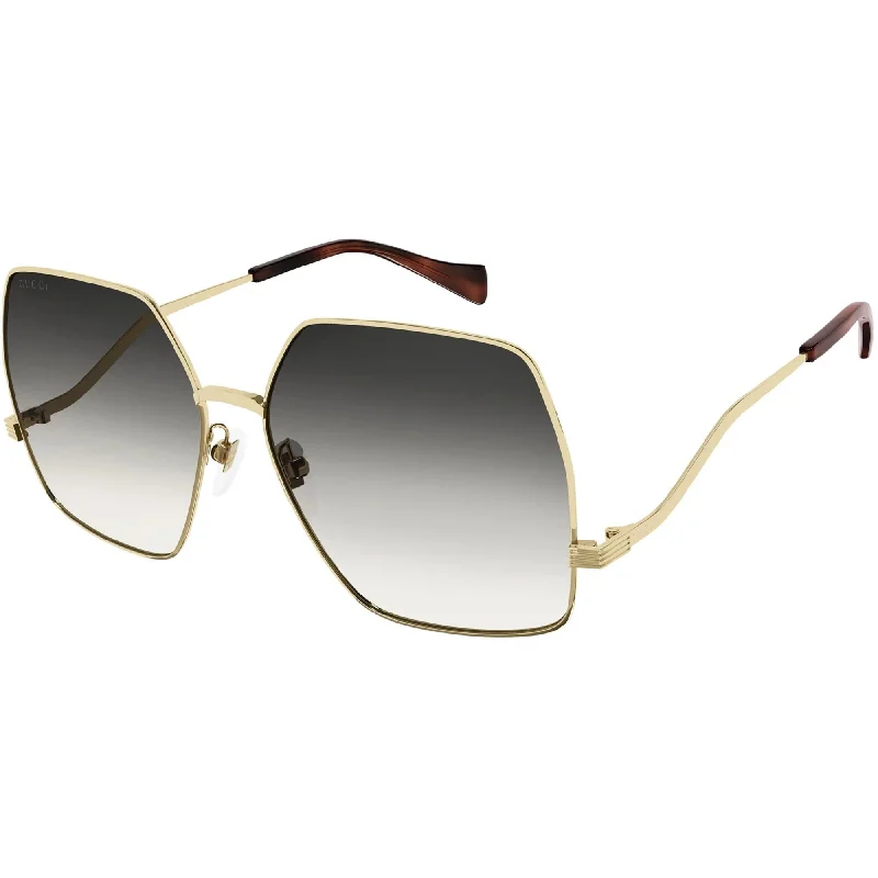 Flex mesh watches-Gucci Women's Sunglasses Spring Summer 2021 Gold Grey Nylon Nylon Gradient GG1005S 002