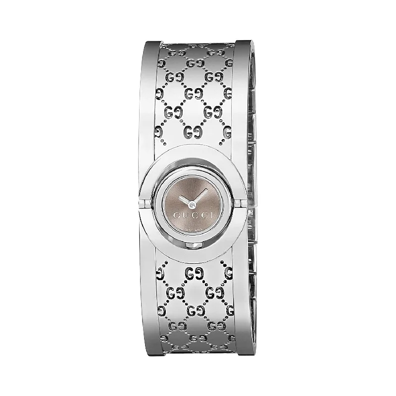 Lily dial watches-Gucci Women's YA112501 Twirl Stainless Steel Watch