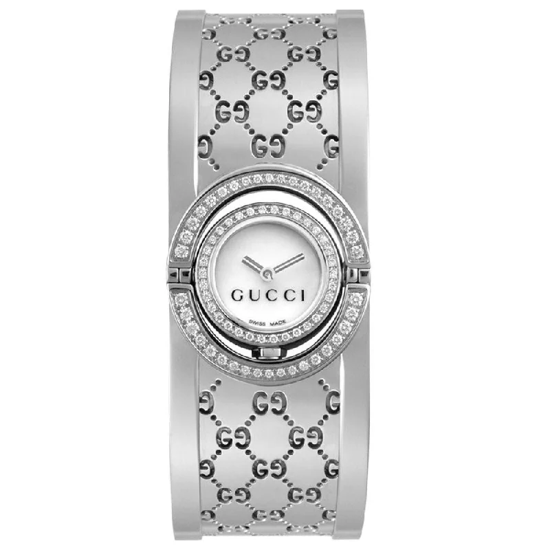 Pure face watches-Gucci Women's YA112512 112 The Twirl Stainless Steel Watch