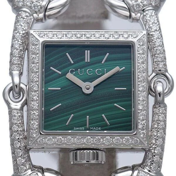 Old analog watches-Gucci Women's YA116510 Signoria  18kt White Gold Watch