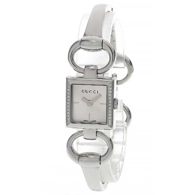 Wide face watches-Gucci Women's YA120505 Tornabuoni Stainless Steel Watch