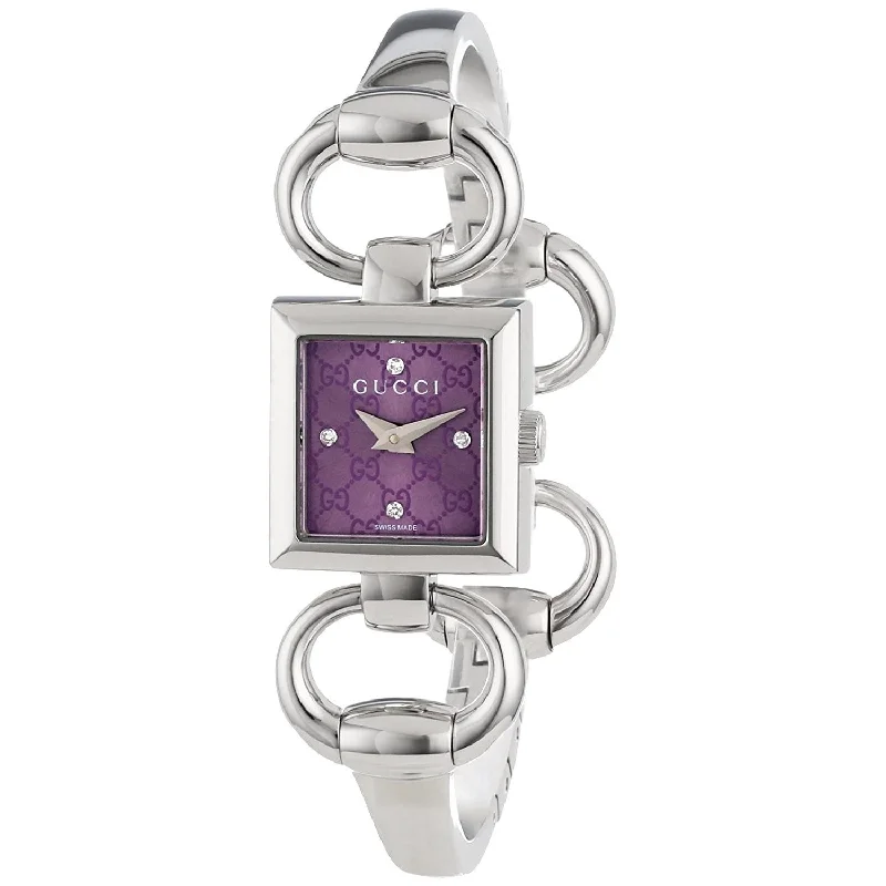 Gem trim watches-Gucci Women's YA120510 Tornabuoni Stainless Steel Watch