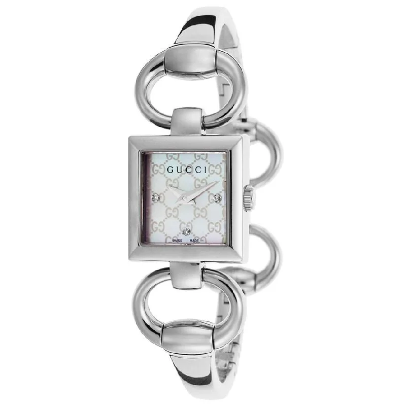 Wave band watches-Gucci Women's YA120517 Tornabuoni Stainless Steel Watch