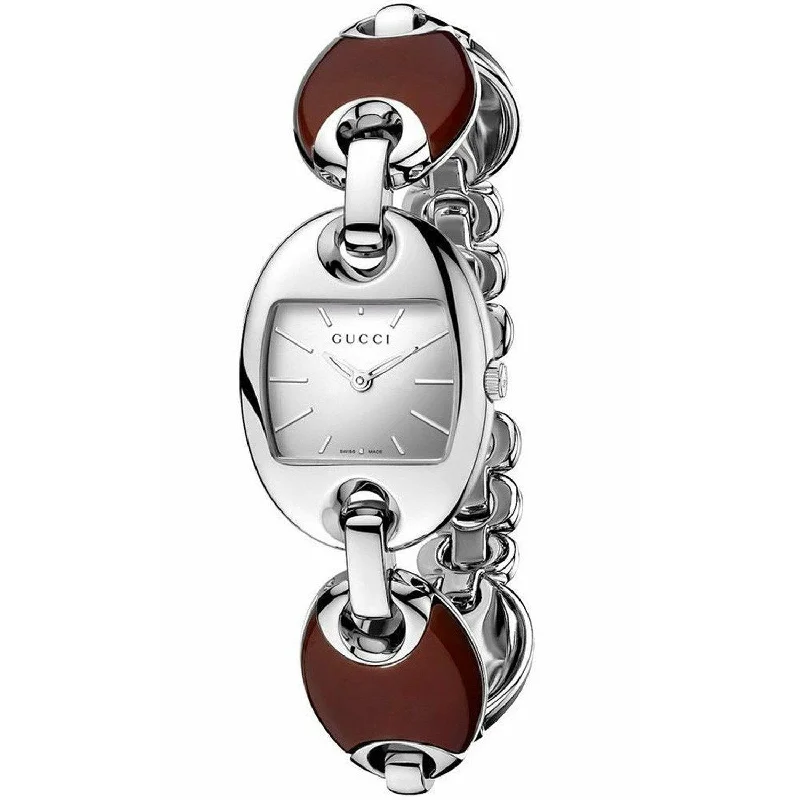 Bold sport watches-Gucci Women's YA121516 Marina Chain Two-Tone Ceramic and Stainless Steel Watch