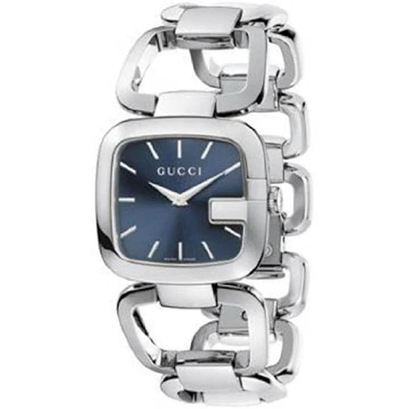 Thick face watches-Gucci Women's YA125405 G-Gucci Medium Stainless Steel Watch