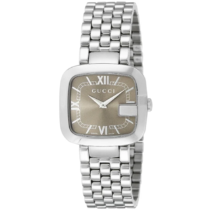 Stone dial watches-Gucci Women's YA125413 G-Gucci Stainless Steel Watch