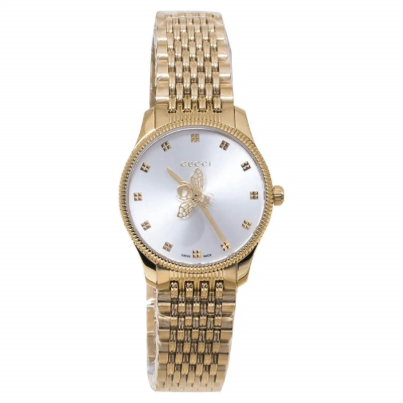 Wide strap watches-Gucci Women's  YA1265021 G-Timeless Gold-Tone Stainless Steel  Watch