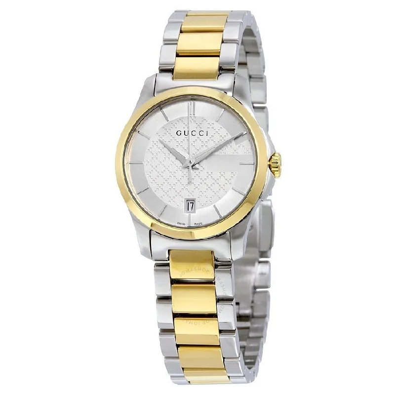 Swirl strap watches-Gucci Women's YA126531 Two-Tone Stainless Steel Watch