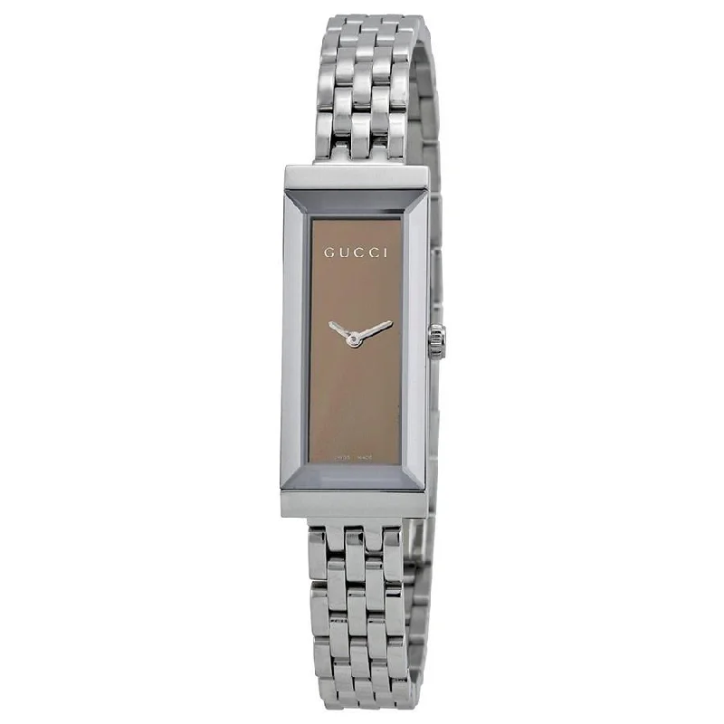 Thick bezel watches-Gucci Women's YA127501 G-Frame Stainless Steel Watch