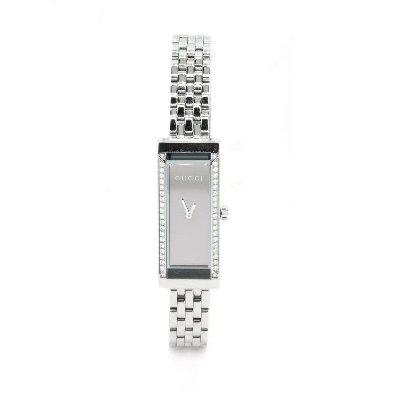 Wave band watches-Gucci Women's YA127508 G-Frame Stainless Steel Watch