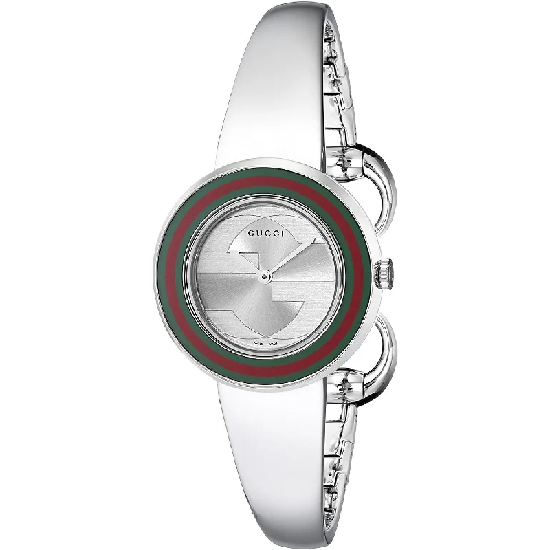 Stone dial watches-Gucci Women's YA129506 U-Play Stainless Steel Watch