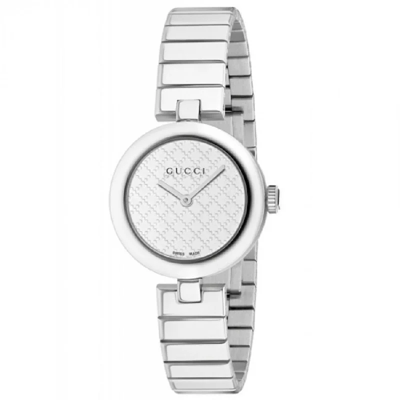 Satin gold watches-Gucci Women's YA141402 Diamantissima Stainless Steel Watch