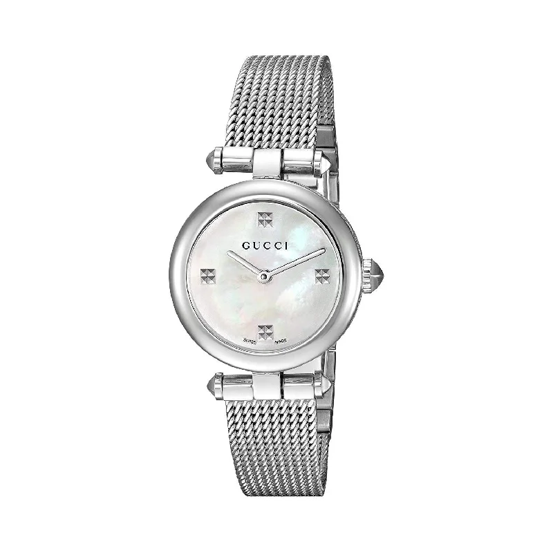 Pure square watches-Gucci Women's YA141504 Diamantissima Stainless Steel Watch