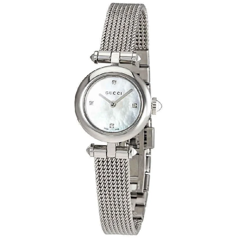 Neon color watches-Gucci Women's YA141512 Diamantissima Stainless Steel Watch