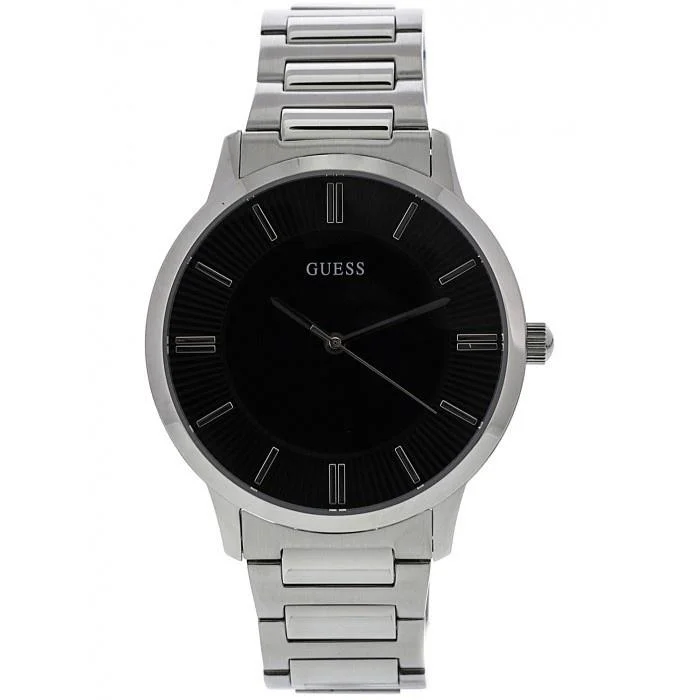 Pure silver watches-Guess Men's U0990G1 Escow Stainless Steel Watch