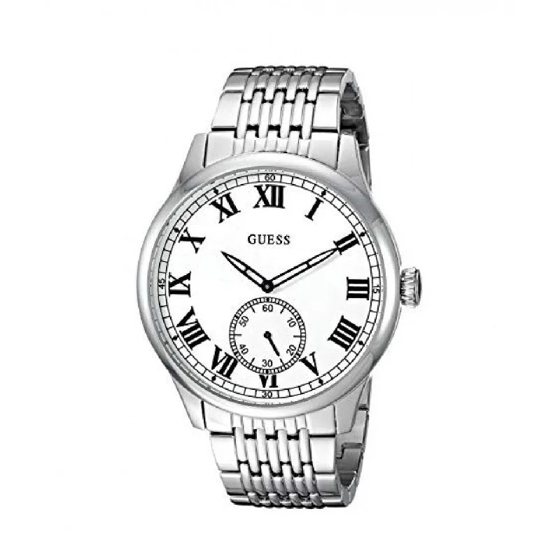 Thin band watches-Guess Men's U1078G1 Classic Stainless Steel Watch