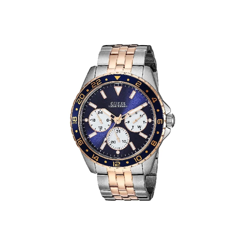 Spinel dial watches-Guess Men's U1107G3 Casual Chronograph Two-Tone Stainless Steel Watch