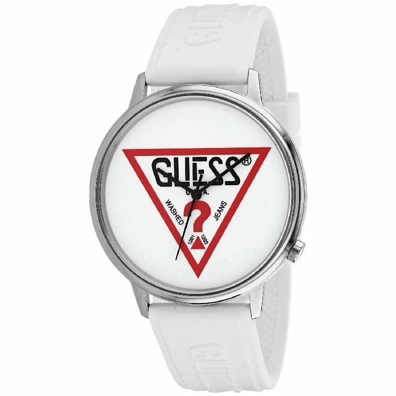 Maple wood watches-Guess Men's V1003M2 Classic White Silicone Watch