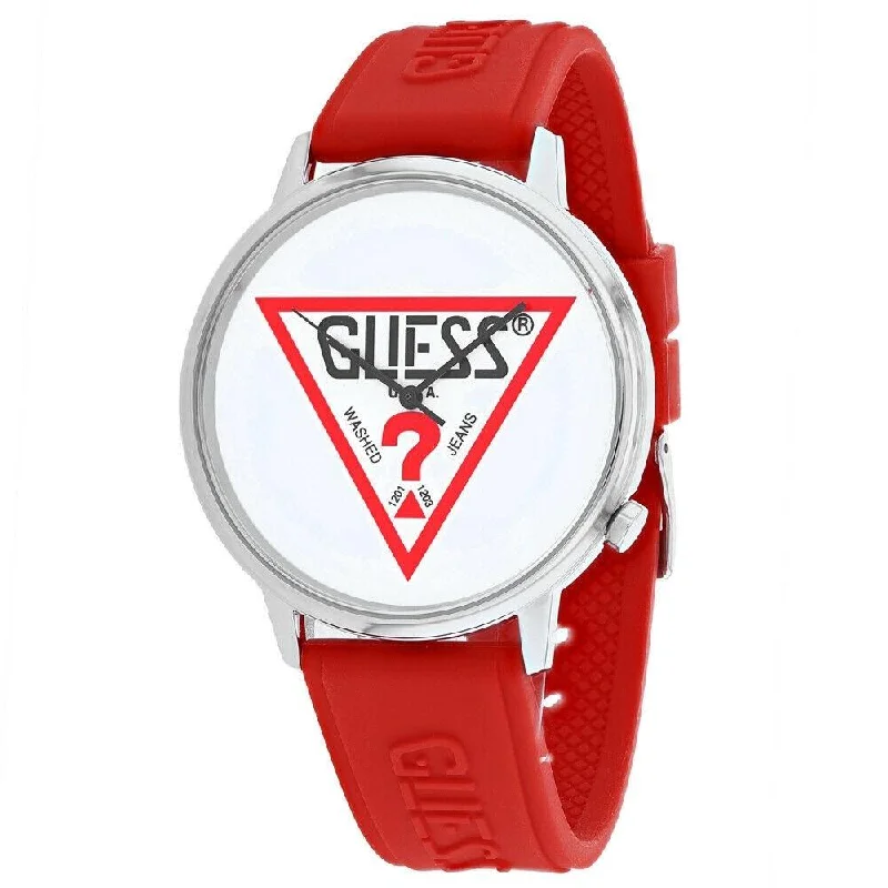 Fine mesh watches-Guess Men's V1003M3 Classic Red Silicone Watch