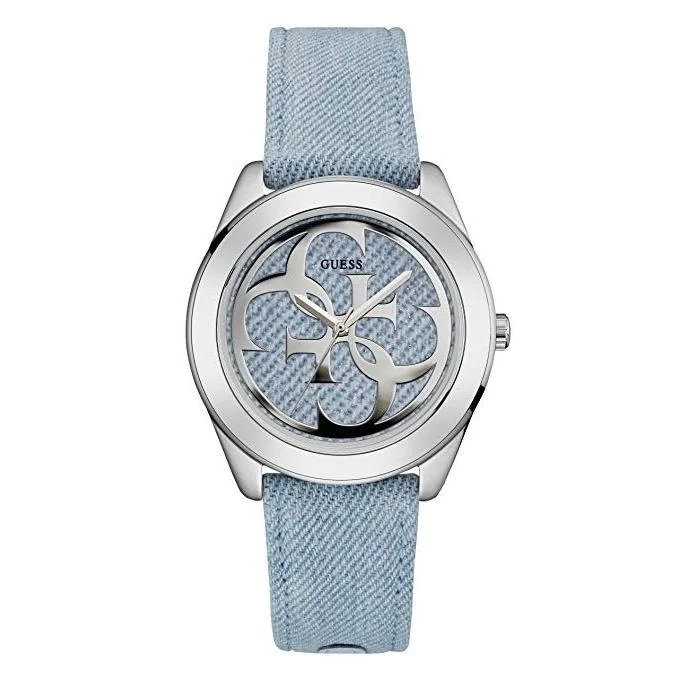 Vivid dial watches-Guess Women's U0895L7 Casual Blue Leather Watch