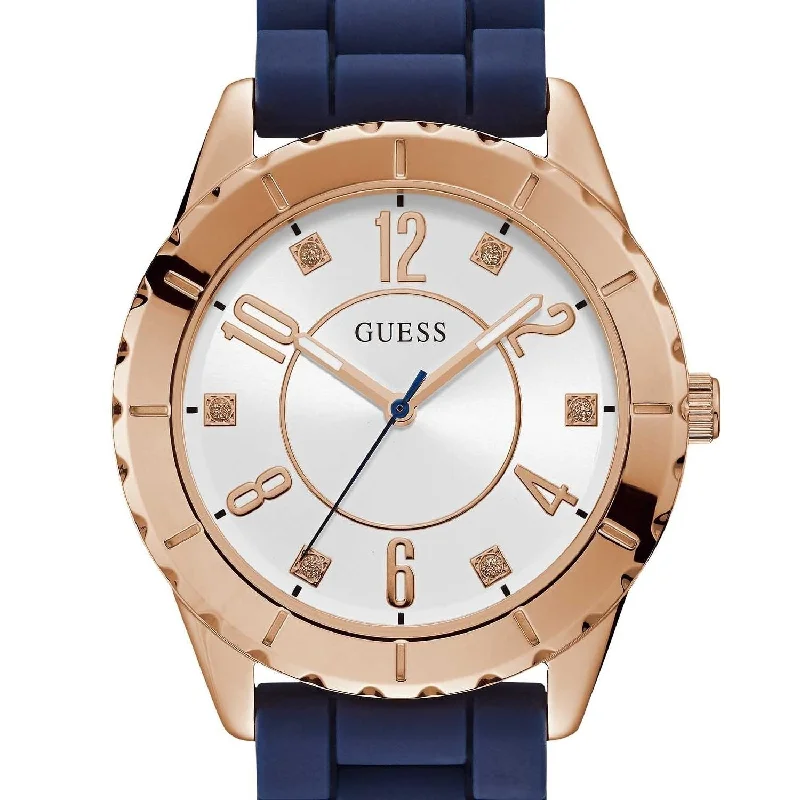 Daily pure watches-Guess Women's U1095L2 Cabana Blue Silicone Watch