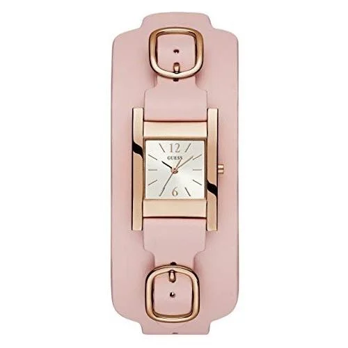 Gem trim watches-Guess Women's U1137L2 Classic Pink Leather Watch