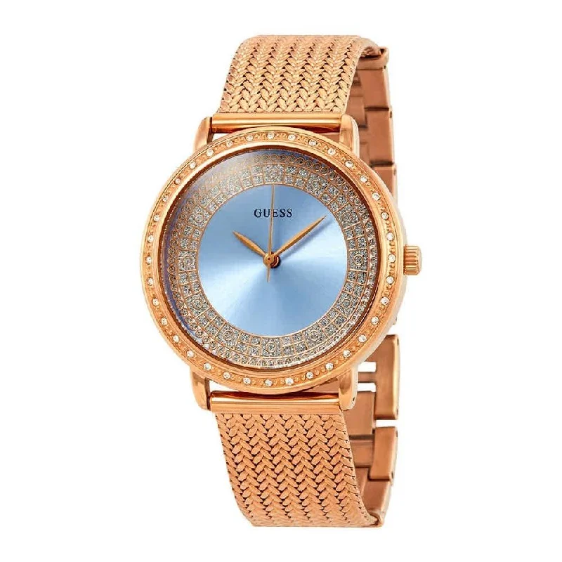 Crafted strap watches-Guess Women's W0836L1 Willow Rose Gold-Tone Stainless Steel Watch