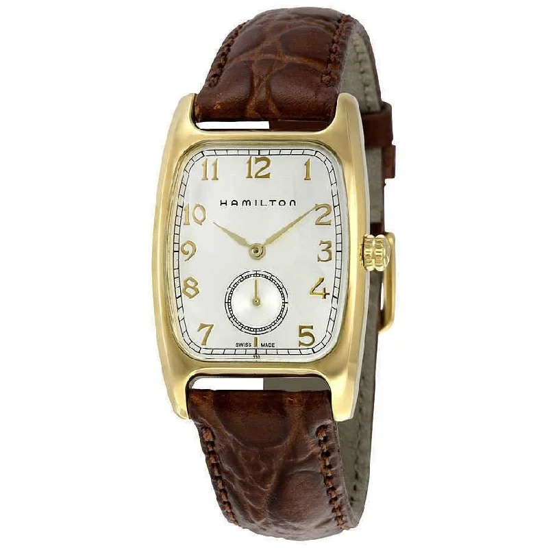 Eco band watches-Hamilton Men's H13431553 American Classic Brown Leather Watch