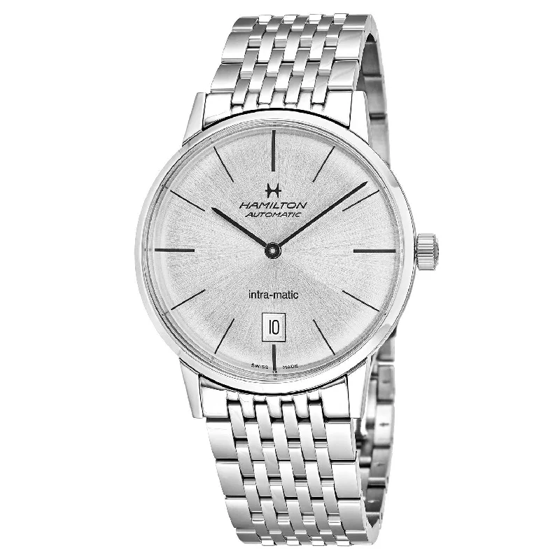 Elite strap watches-Hamilton Men's H38455151 Intra-Matic Automatic Stainless Steel Watch