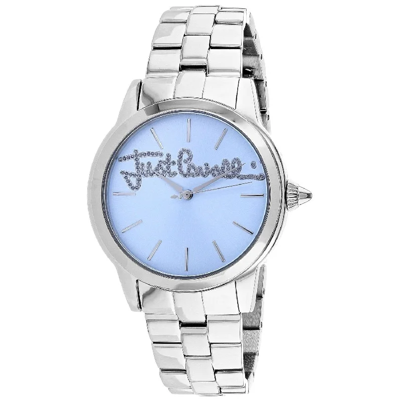 Vivid dial watches-Just Cavalli Women's JC1L006M0065 Fashion Stainless Steel Watch