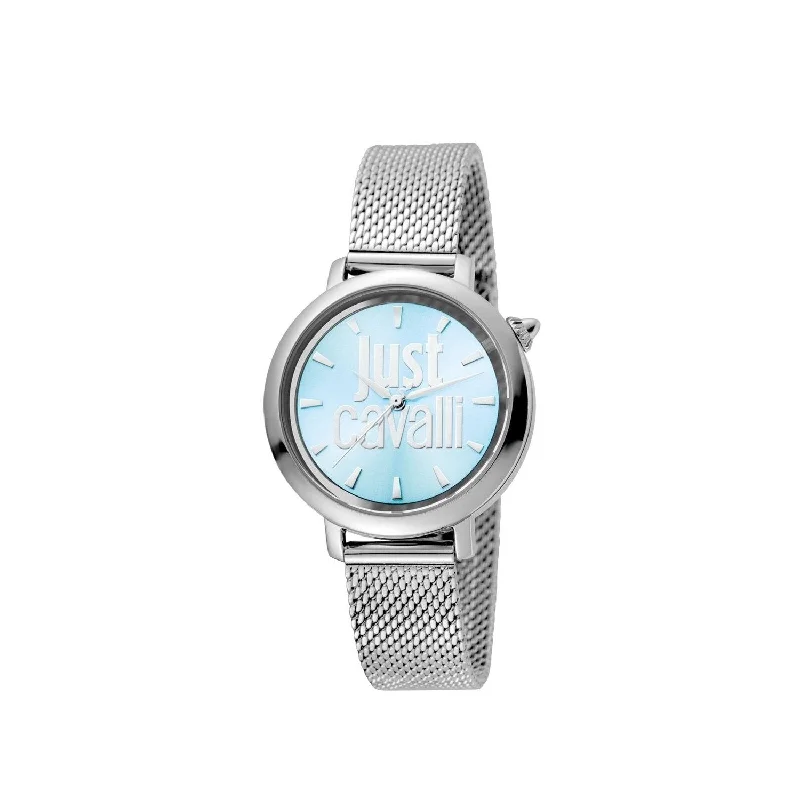 Retro face watches-Just Cavalli Women's JC1L007M0055 Logo Stainless Steel Watch