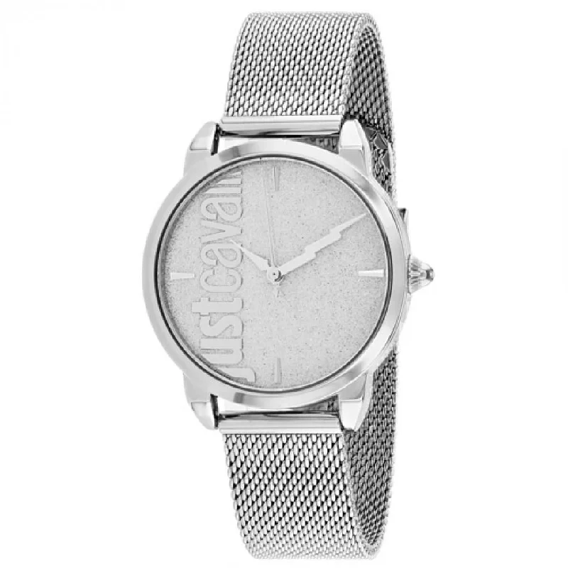 Vivid bezel watches-Just Cavalli Women's JC1L079M0075 Tenue Stainless Steel Watch