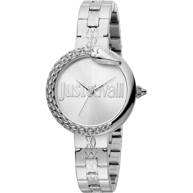 Old leather watches-Just Cavalli Women's JC1L097M0065 JC Moment Stainless Steel Watch