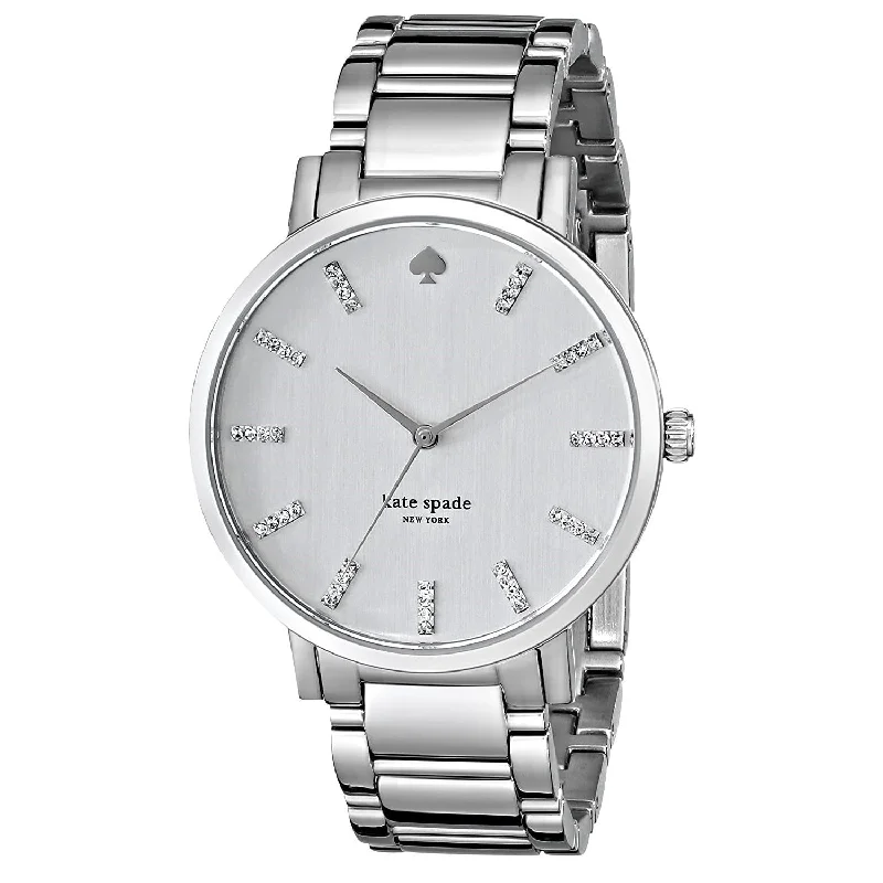 Elite diamond watches-Kate Spade Women's 1YRU0095 Gramercy Diamond Stainless Steel Watch