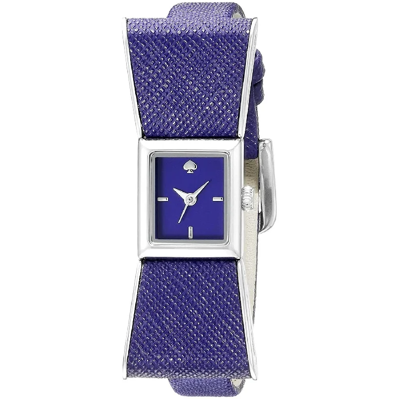 Thin canvas watches-Kate Spade Women's KSW1029 Kenmare Purple Leather Watch