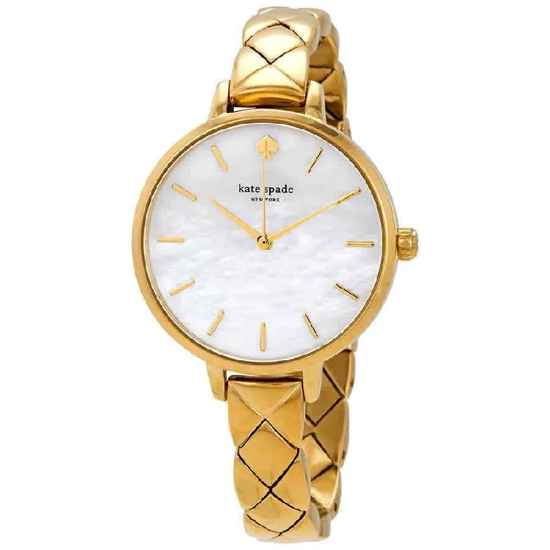 Morganite watches-Kate Spade Women's KSW1471 Metro Gold-Tone Stainless Steel Watch