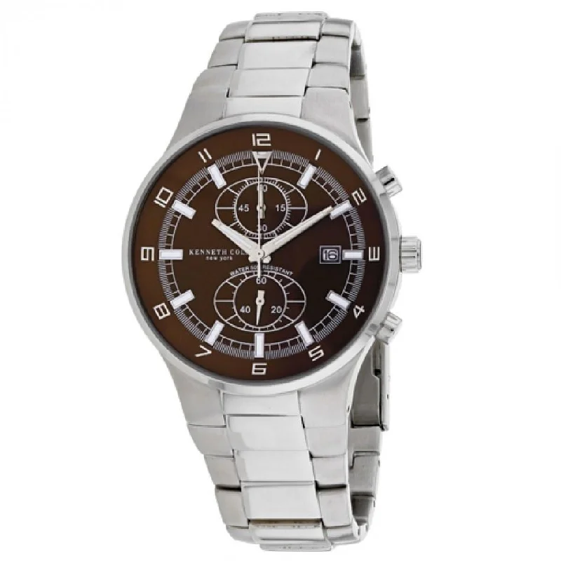 Petal bezel watches-Kenneth Cole Men's 10036277 Classic Stainless Steel Watch