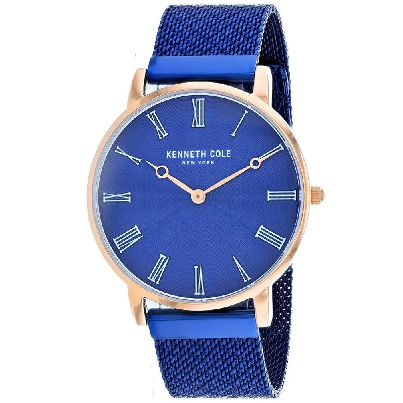 Crystal rim watches-Kenneth Cole Men's KC50954003 Classic Blue Stainless Steel Watch