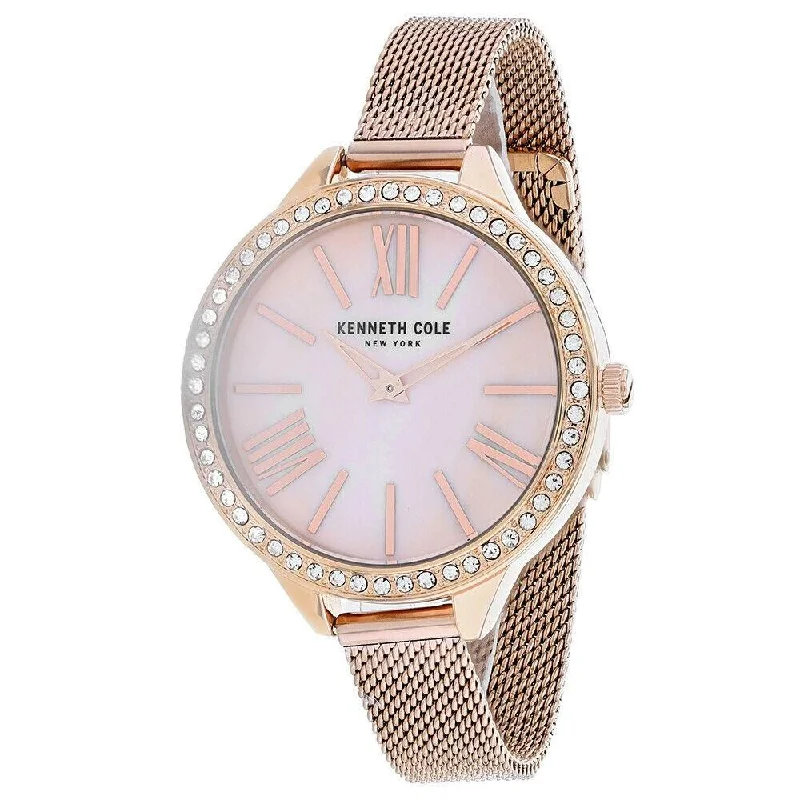 Elite diamond watches-Kenneth Cole Women's KC50939002 Classic Rose Gold-Tone Stainless Steel Watch